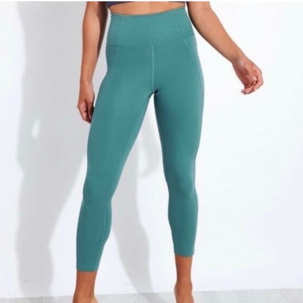 Girlfriend Collective Teal/Blue Leggings Small